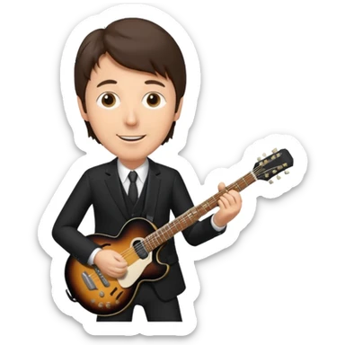 Paul McCartney playing guitar black suit sticker