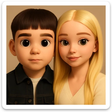 Combine the two emojis from the reference images into one image, placing them together side by side without altering their appearance. The style should be realistic 3D emoji style, preserving the original look of the emojis. sticker