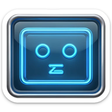  a rectangular neon sign that says RAID sticker