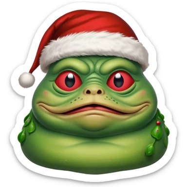 jabba the hutt santa sticker