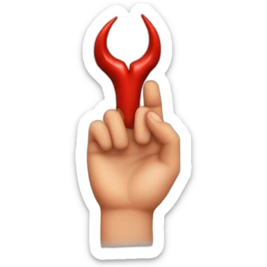 devil horns symbol hand sticker