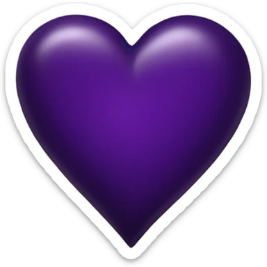 Dark violet heart sticker