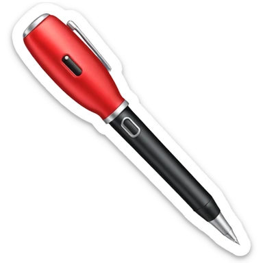 the neuralyzer from Men in Black movies; an expandable silver probe with a pocket clip like a pen with a red light at the tip sticker