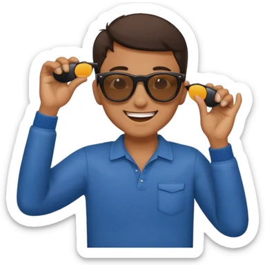 😎 make emoji like this but pull the gogolles sticker