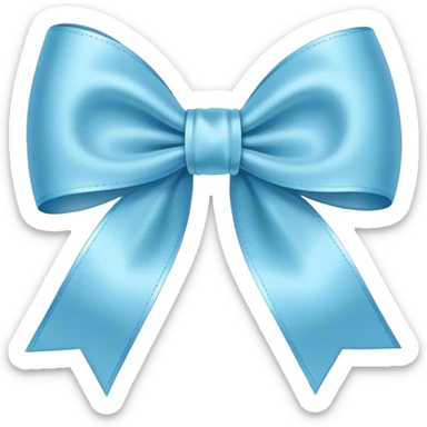 light blue bow, rounded edges sticker