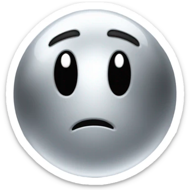 shiny metal ball that has the smooth, reflective surface of steel, with Kirby-style eyes—those simple, oval, black eyes with a white highlight, giving it a cute and expressive look. Now, this metal ball has four car wheels attached to it sticker