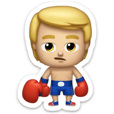 trump qui fait de la boxe sticker