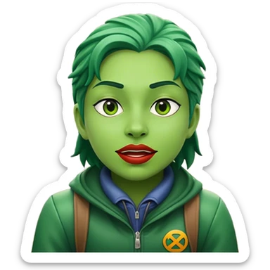 Alien riding the NYC subway sticker