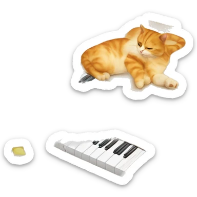 cat song in the table sticker