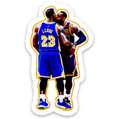 LeBron kissing someone sticker
