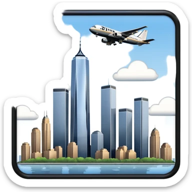 the number 21 on a plane flying into the twin towers sticker