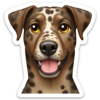 Brown catahoula leopard dog  sticker