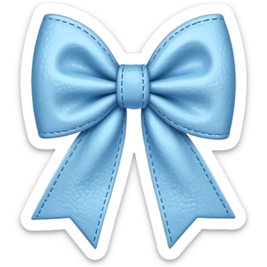 artsy bow delicate pastel blue colour sticker
