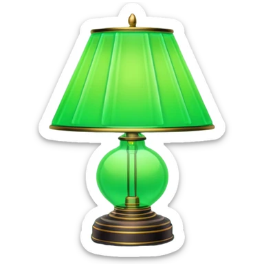 1980s green lighting lamp sticker