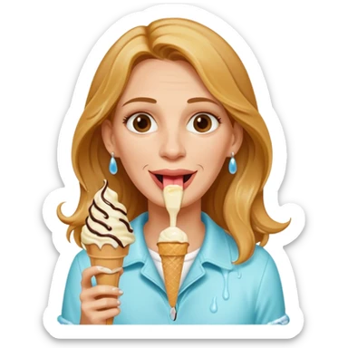 Julia Roberts eating ice cream sticker