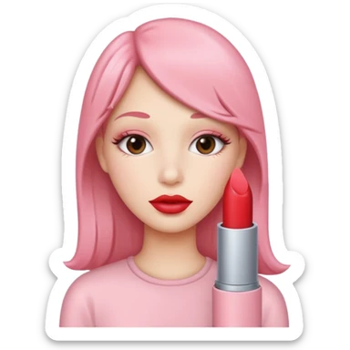 Strawberry milk color lipstick sticker