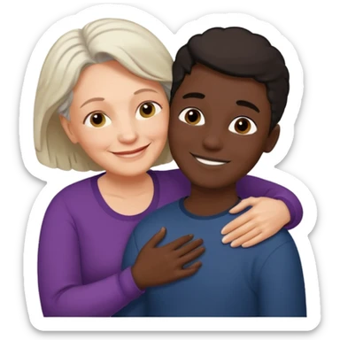 love from a older white mother to adult black son sticker