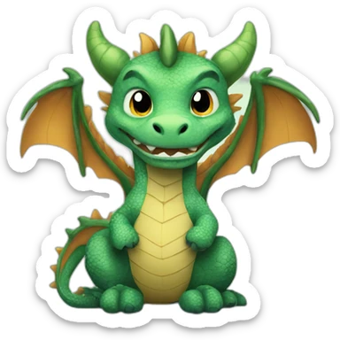 peluche dragon sticker