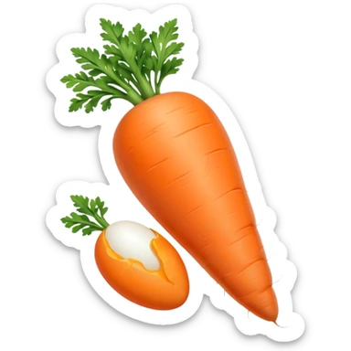 Make a egg and carrot emoji sticker