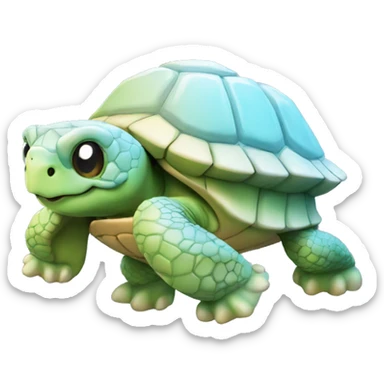 Tortue avec une glace  sticker