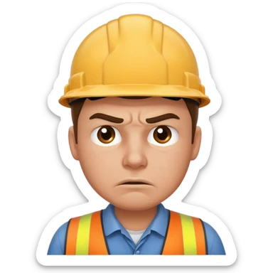 worker in stress sticker