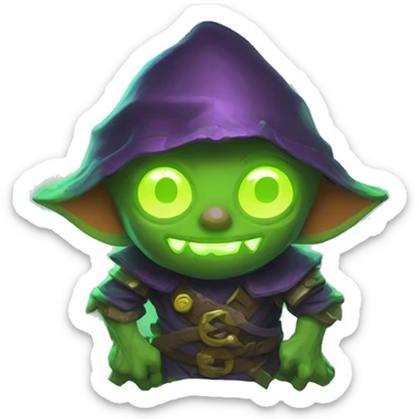 loot goblin with glowing neon sticker