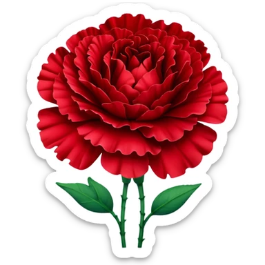 red carnation sticker