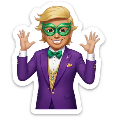 Donald trump dancing at Mardi gras sticker
