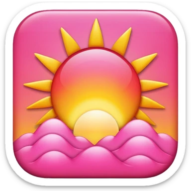 Sunrise pink yellow orange light red  sticker