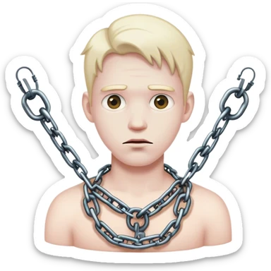 white servant  chains sticker