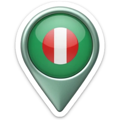 location pin Italy green sticker