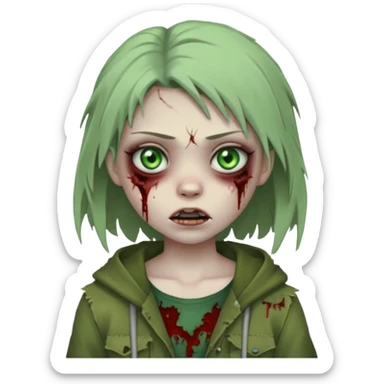 zumbi girl sticker