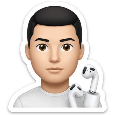 RONALDO with AirPods sticker