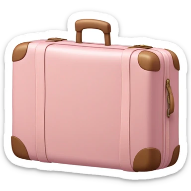Soft pink embossed suitcase sticker
