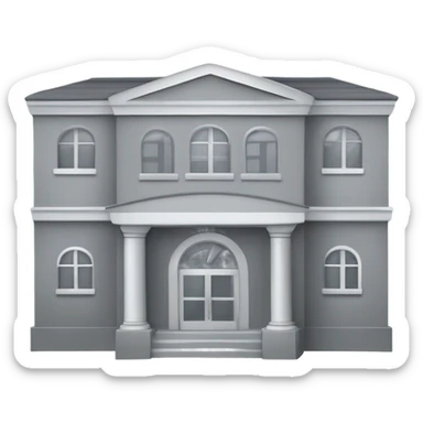 Escuela en tonalidades grise sticker