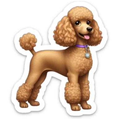 Dog Standart Poodle full body sticker