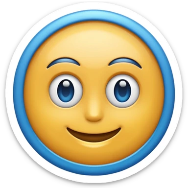 Circulo azul con una ✔️ de color blanco adrento sticker