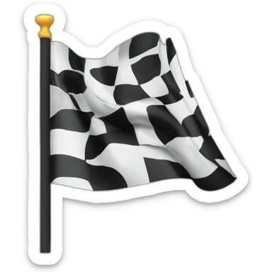 racing finish flag sticker