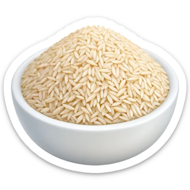 A single grain of rice, glossy and smooth, cartoonish, vibrant white color, high detail, simple and cute design, isolated on white background, centered composition
 sticker