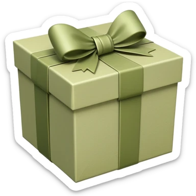 Pale olive gift box sticker