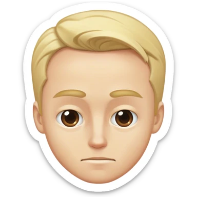 Blonde guy with massive forehead  sticker
