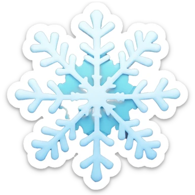Pastel snow flake sticker