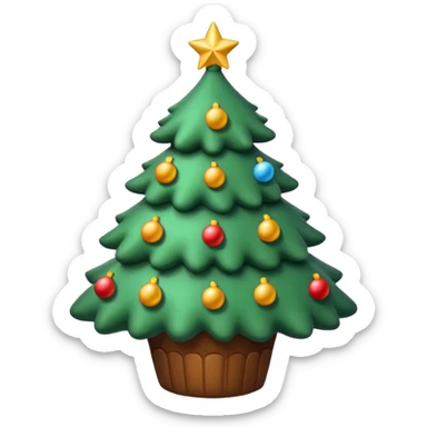 cake that looks like christmas tree sticker