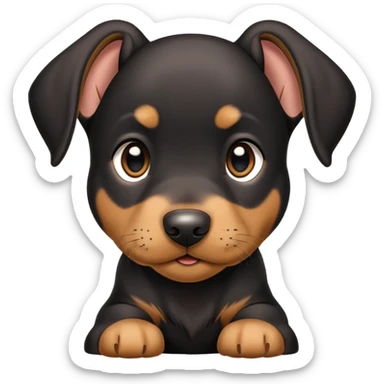 Dobermann puppy sticker