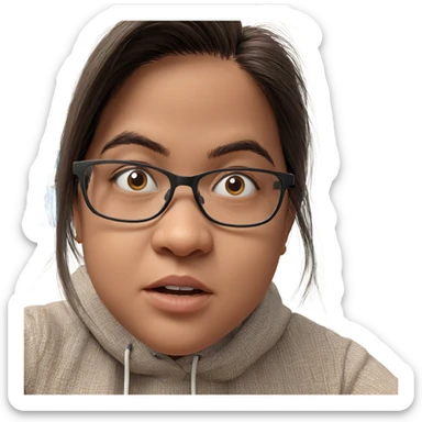 girl in glasses portrait sticker