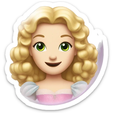 glinda from wicked in a bubble sticker