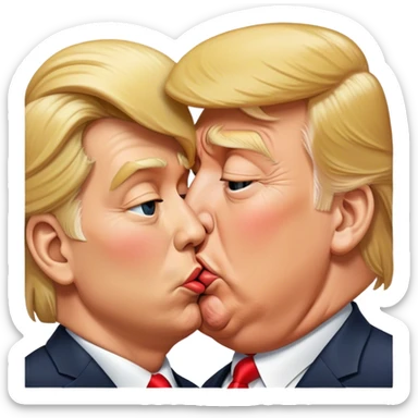 Beso de Trump sticker