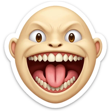 Human with an Giant mouth sticker