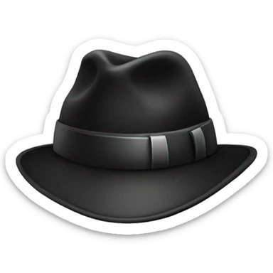 a detective hat black sticker