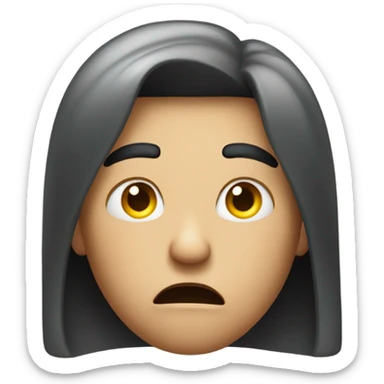 Annoyed while shaking head in disappointment  sticker